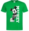 Мужская футболка Чорно-білий Міккі Зеленый фото