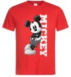 Мужская футболка Чорно-білий Міккі Красный фото