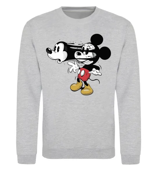 Світшот Mickey Mouse crazy Сірий меланж фото