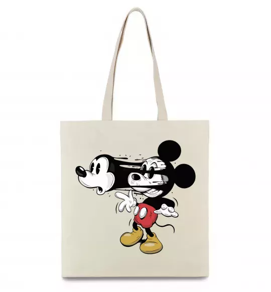Еко-сумка Mickey Mouse crazy Бежевий фото