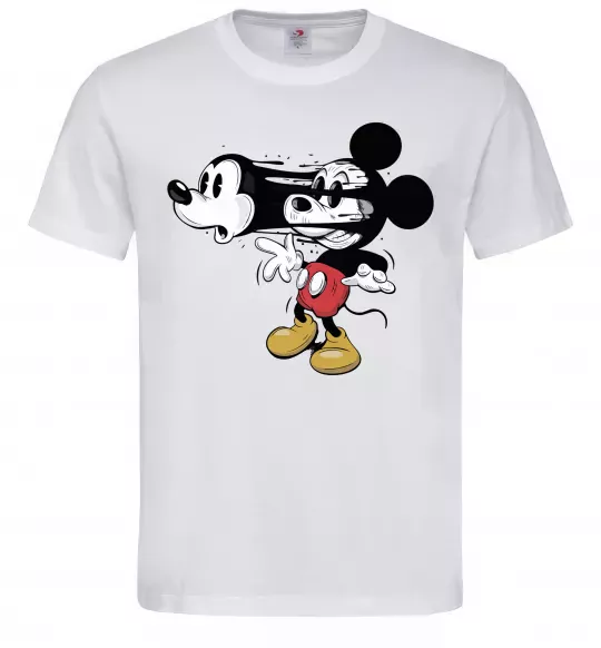 Чоловіча футболка Mickey Mouse crazy Білий фото