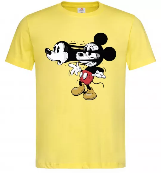 Чоловіча футболка Mickey Mouse crazy Лимонний фото