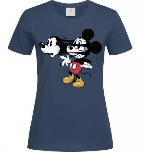 Жіноча футболка Mickey Mouse crazy Темно-синій фото