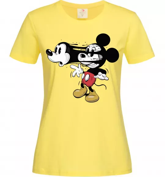 Жіноча футболка Mickey Mouse crazy Лимонний фото