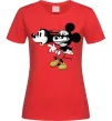 Жіноча футболка Mickey Mouse crazy Червоний фото