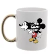 Чашка з кольоровою ручкою Mickey Mouse crazy Золото фото