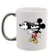 Чашка з кольоровою ручкою Mickey Mouse crazy Срібло фото