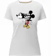 Жіноча преміум футболка Mickey Mouse crazy Білий фото