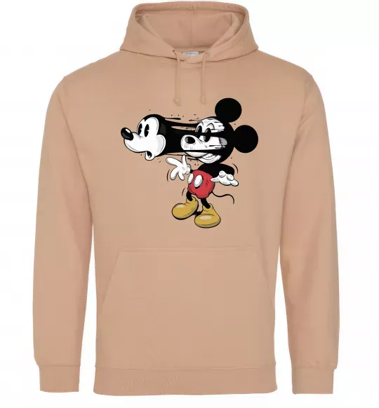 Чоловіча толстовка (худі) Mickey Mouse crazy Пісочний фото
