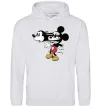 Женская толстовка (худи) Mickey Mouse crazy Серый меланж фото