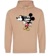 Женская толстовка (худи) Mickey Mouse crazy Песочный фото
