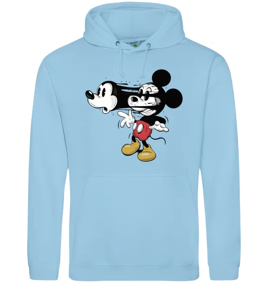 Женская толстовка (худи) Mickey Mouse crazy Голубой фото