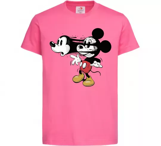 Детская футболка Mickey Mouse crazy Ярко-розовый фото