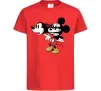 Детская футболка Mickey Mouse crazy Красный фото