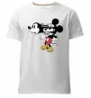 Мужская премиум футболка Mickey Mouse crazy Белый фото