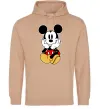 Чоловіча толстовка (худі) Cute Mickey Mouse Пісочний Чоловіча толстовка (худі) Cute Mickey Mouse Пісочний фото