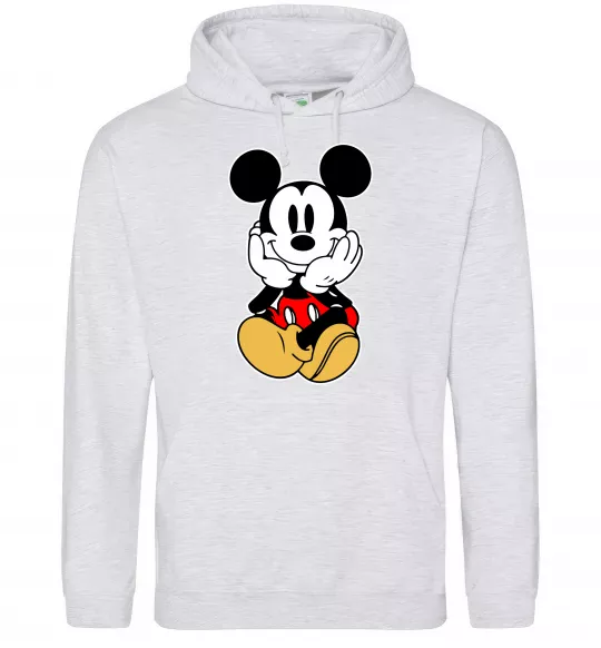 Женская толстовка (худи) Cute Mickey Mouse Серый меланж фото