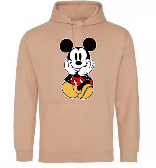 Женская толстовка (худи) Cute Mickey Mouse Песочный фото