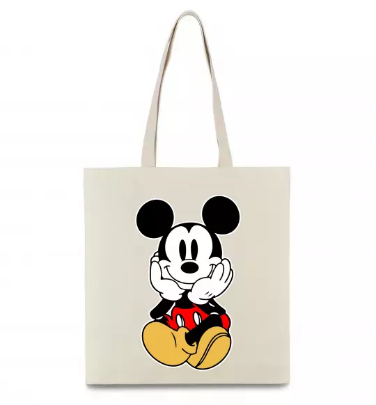 Эко-сумка Cute Mickey Mouse Бежевый фото
