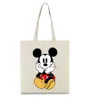 Эко-сумка Cute Mickey Mouse Бежевый фото