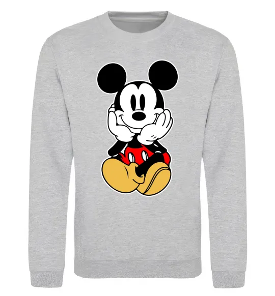Свитшот Cute Mickey Mouse Серый меланж фото