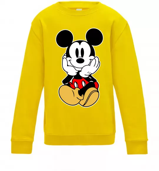 Детский Свитшот Cute Mickey Mouse Солнечно желтый фото