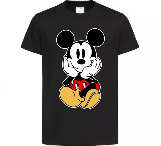 Дитяча футболка Cute Mickey Mouse Чорний фото