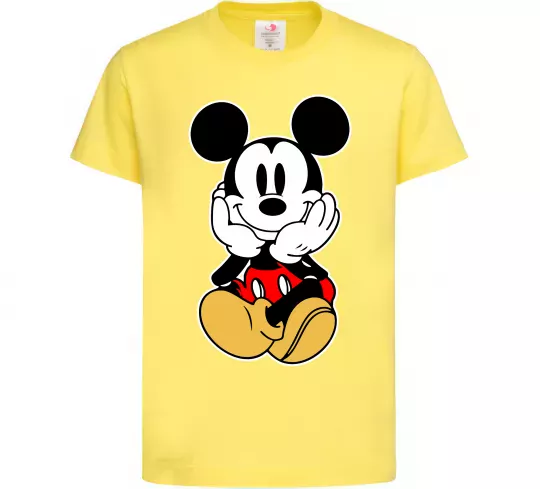 Дитяча футболка Cute Mickey Mouse Лимонний фото