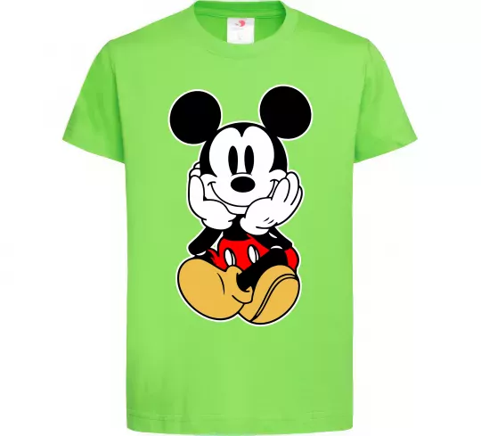 Дитяча футболка Cute Mickey Mouse Лаймовий фото