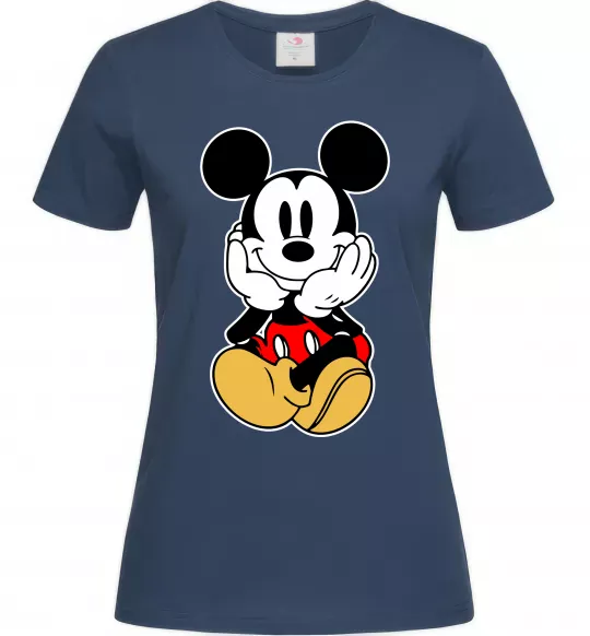 Жіноча футболка Cute Mickey Mouse Темно-синій фото