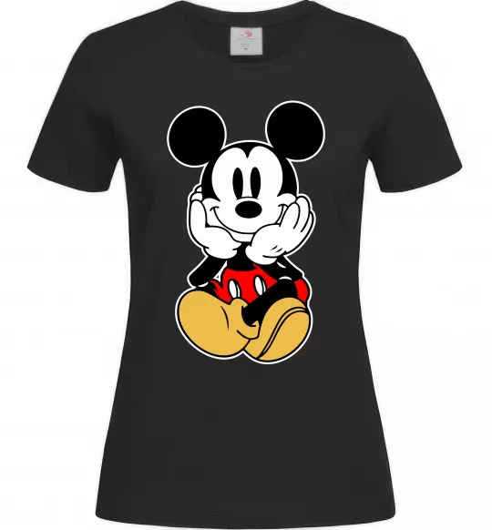 Жіноча футболка Cute Mickey Mouse Чорний фото