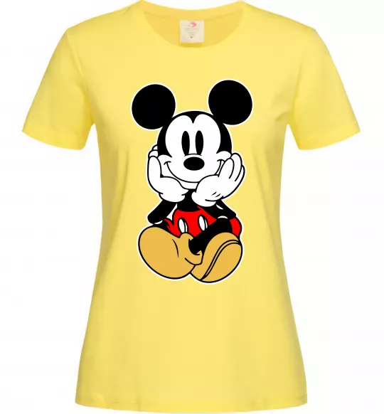 Жіноча футболка Cute Mickey Mouse Лимонний фото