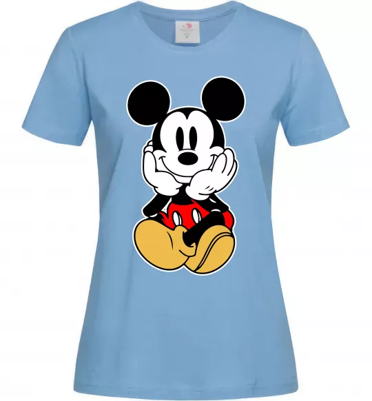 Жіноча футболка Cute Mickey Mouse Блакитний фото