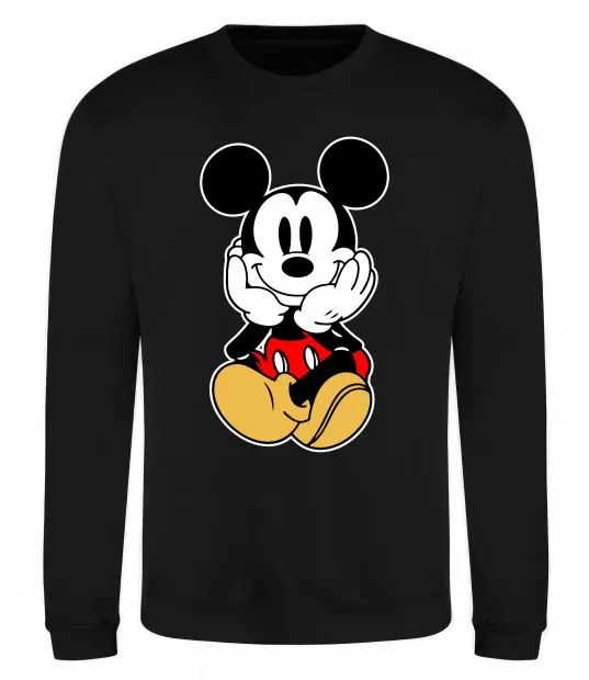 Світшот Cute Mickey Mouse Чорний фото