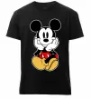 Чоловіча преміум футболка Cute Mickey Mouse Чорний фото