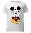 Чоловіча преміум футболка Cute Mickey Mouse Білий фото