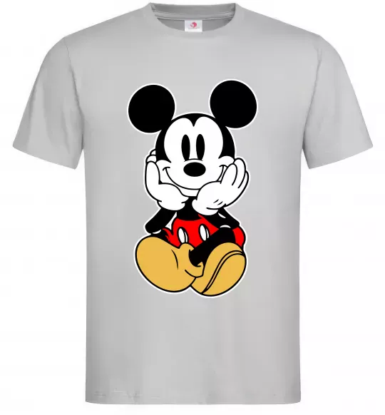 Чоловіча футболка Cute Mickey Mouse Сірий фото