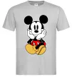 Чоловіча футболка Cute Mickey Mouse Сірий фото