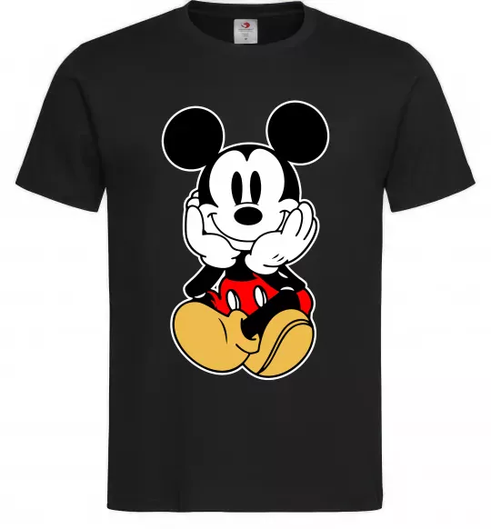Чоловіча футболка Cute Mickey Mouse Чорний фото
