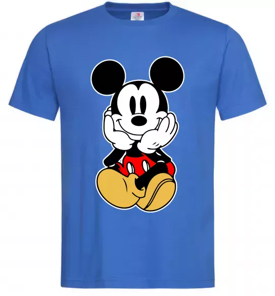Чоловіча футболка Cute Mickey Mouse Яскраво-синій фото
