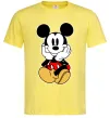Чоловіча футболка Cute Mickey Mouse Лимонний фото