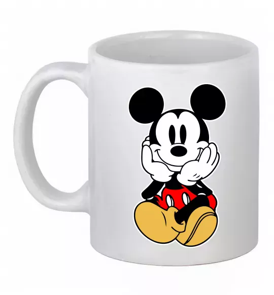 Чашка керамическая Cute Mickey Mouse Белый фото