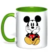 Чашка с цветной ручкой Cute Mickey Mouse Зеленый фото