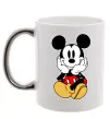 Чашка с цветной ручкой Cute Mickey Mouse Серебро фото