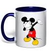 Чашка з кольоровою ручкою Міккі Маус деб Глибокий темно-синій фото