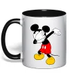 Чашка з кольоровою ручкою Міккі Маус деб Чорний фото