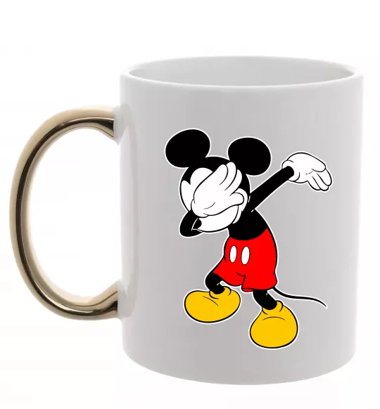 Чашка з кольоровою ручкою Міккі Маус деб Золото фото