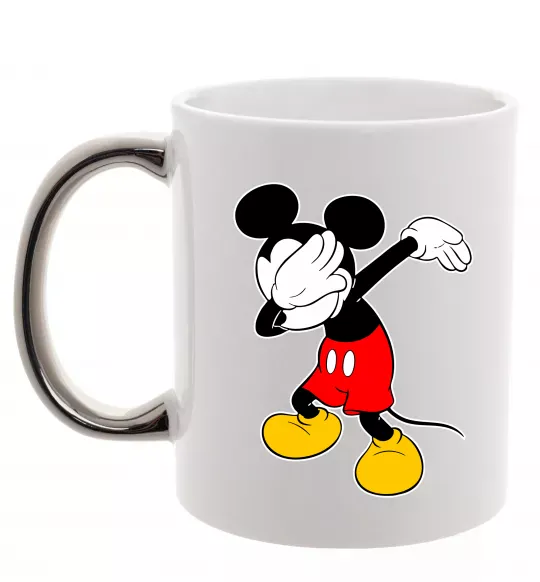 Чашка з кольоровою ручкою Міккі Маус деб Срібло фото