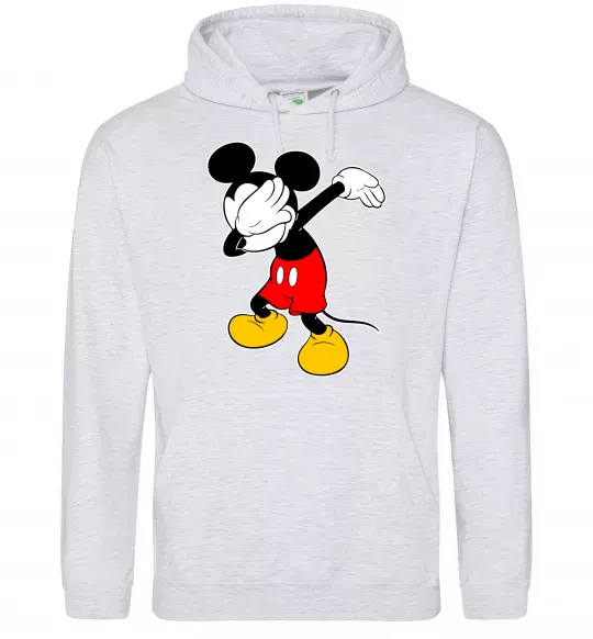 Женская толстовка (худи) Міккі Маус деб Серый меланж фото