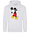 Женская толстовка (худи) Міккі Маус деб Серый меланж фото